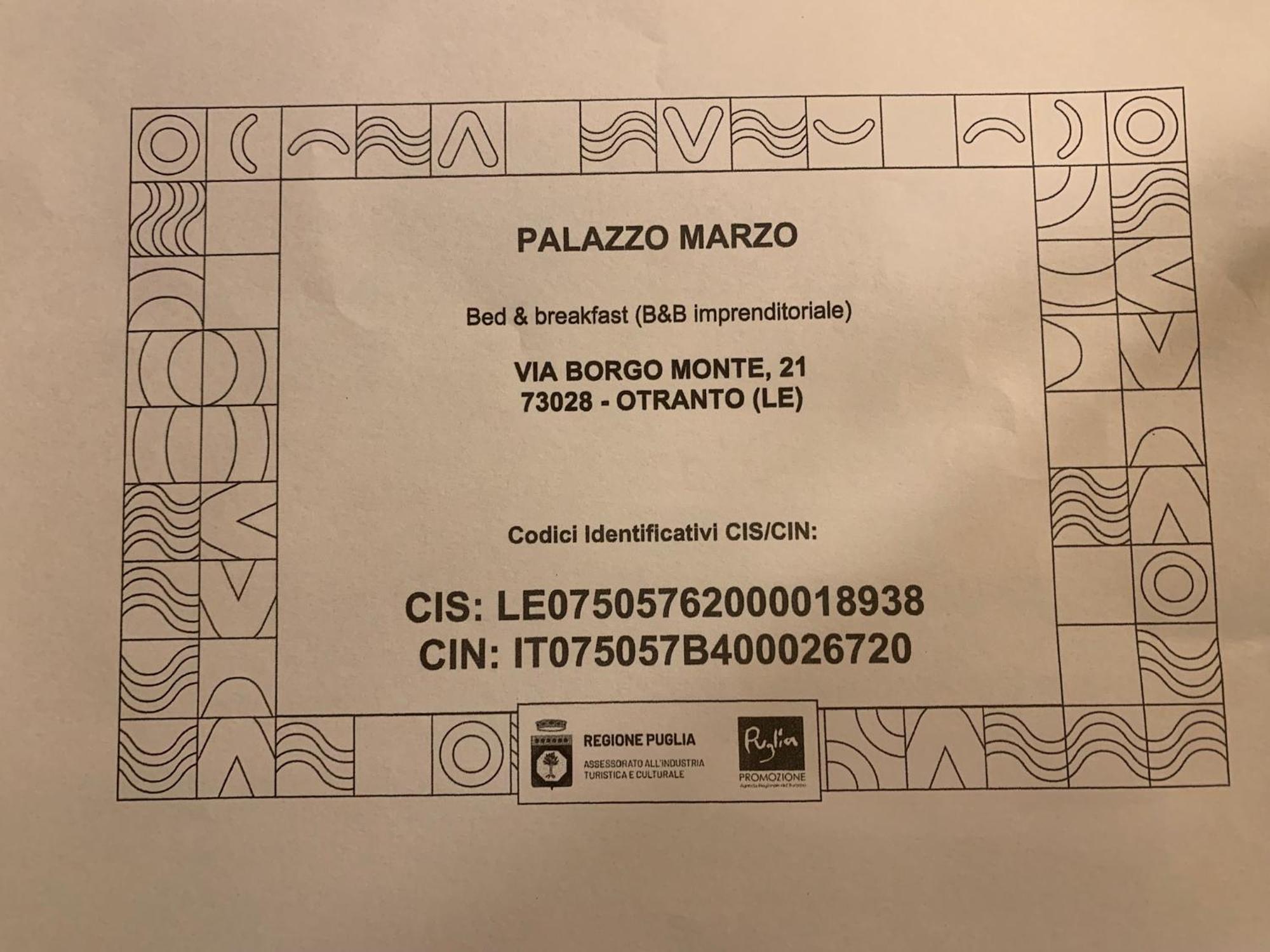 B&B Palazzo Marzo Otranto Kültér fotó